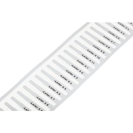 211-821 WAGO 211 Push In Cable Marker, White, Pre-printed "Plain", for Nozzles,
