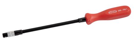 266-FM1 SAM 1/4 in Hexagon Ratchet Screwdriver, 295 mm length Chrome