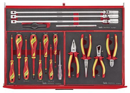 TCEMM1117N Teng Tools 1117 Piece Automotive Tool Kit with Foam Inlay, VDE Approved