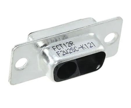 F2W2SC-K121 / 1727040042 FCT from Molex 172704 2 Way Panel Mount D-sub Connector Socket, 6.86mm Pitch, with 4-40 Screw Locks
