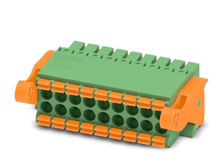 1790551 Phoenix Contact, 3.5mm Pitch, DFMC 1.5/ 9-ST-3.5-LR, 18 Way, Pluggable Terminal Block, Plug, Cable Mount, Spring Cage