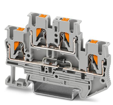 3211427 Phoenix Contact  PTTB 2.5-DIO/UL-UR Series Grey, 0.14 → 4mm², Push In Termination