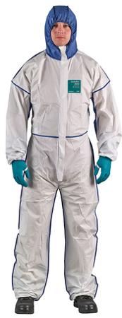 WN18B-00195-04 Ansell Blue, White Coverall, EN 1073-2, EN 1149-5, EN 14126, L
