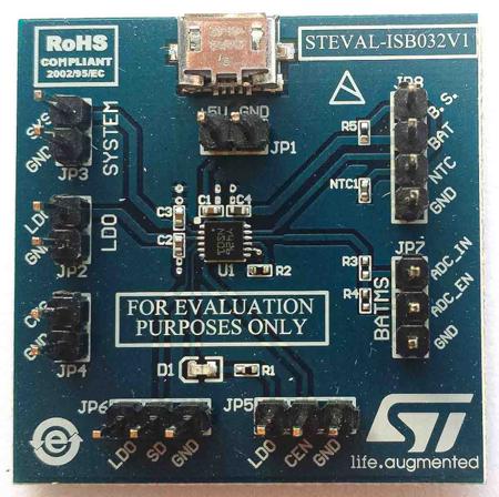 STEVAL-ISB032V1 STMicroelectronics Evaluation Board Power Management for STNS01 for Lithium-ion Battery Charger