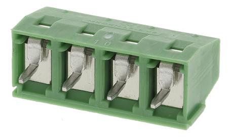 1729144 Phoenix Contact MKDSN 1.5/4-5.08 Series PCB Terminal Block, 4-Contact, 5.08mm Pitch, Through Hole Mount, 1-Row, Screw