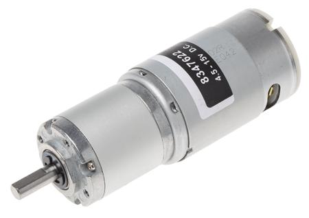 834-7622 RS PRO Brushed Geared DC Geared Motor, 12.8 W, 12 V dc, 98 Ncm, 71 rpm, 6mm Shaft Diameter