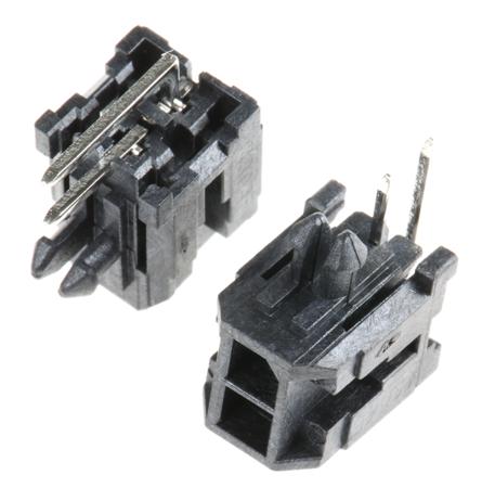 43045-0200 Molex MICRO-FIT 3.0 43045, 3mm Pitch, 2 Way, 2 Row, Right Angle PCB Header, Through Hole