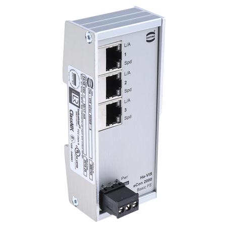 24020030010 HARTING DIN Rail Mount Industrial Ethernet Switch, 3 RJ45 Ports, 10/100Mbit/s Transmission, 24V dc