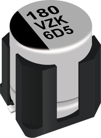 EEHZK1V181V Panasonic 180μF Hybrid, Polymer Aluminium Capacitors 35V dc, Surface Mount -
