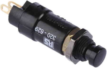 T0916SOAAE Arcolectric (Bulgin) Ltd Momentary Miniature Push Button Switch, Panel Mount, SPST, 7.1mm Cutout, 250V ac
