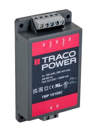 TMP-15105C TRACOPOWER 15W Embedded Switch Mode Power Supply SMPS, 3A, 5V dc