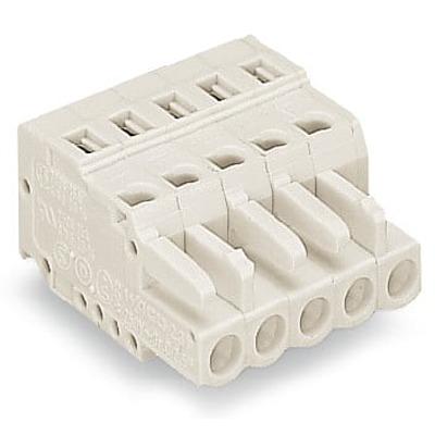 721-104/026-000-1 WAGO, 5mm Pitch, 721, 4 Way, Pluggable Terminal Block, Feed Through Plug, Cable Mount, Cage Clamp Termination,