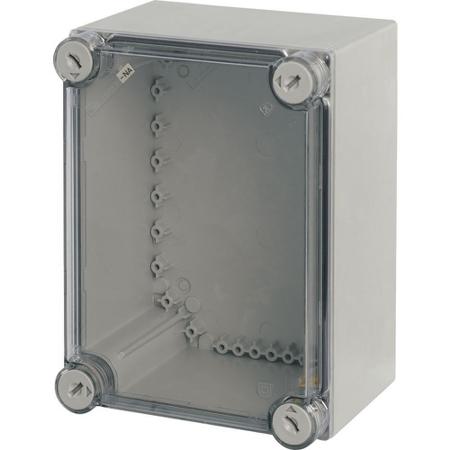 002209-CI23X-125-NA Eaton xEnergy Safety Series Light Grey Plastic General Purpose Enclosure, IP65, IK10, Transparent Lid, 250 x 187.5 x