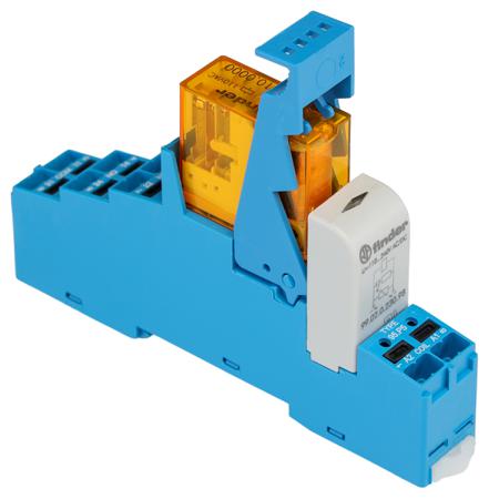 48-P5-8-110-0060SPA Finder 48 Series[Blank] 110V ac DIN Rail Interface Relay Module, DPDT-2C/0, Push In