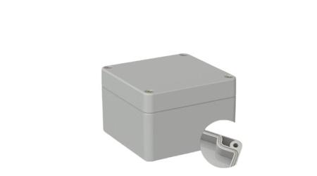 RND-455-01271 RND RND 455 Series Grey Polycarbonate General Purpose Enclosure, IP65, Grey Lid, 120 x 120 x 85mm