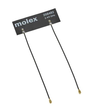 208482-0200  Molex - Square WiFi  Antenna, Adhesive Mount, (2.4 → 5 GHz)