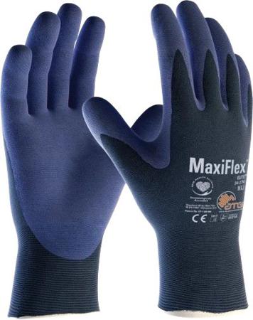 34274-10B ATG Maxiflex Elite Blue Nylon, Spandex Abrasion Resistant, Cut Resistant, Puncture Resistant, Tear Resistant Work