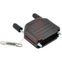L17-DPPK-15JS connector accessory,d-sub,1-piece str plastic bkshl w/thumbscrews,std 15/hd 26