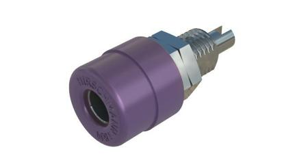 930176109 Hirschmann Test & Measurement, Violet 4mm Socket, Tin Plated, 30 V ac, 60 V dc, 16A