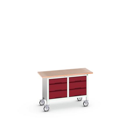 16923204.24 Bott, 6 Drawer Sheet Steel Floor Standing Storage Cabinet, 1250 x 600 x 830mm