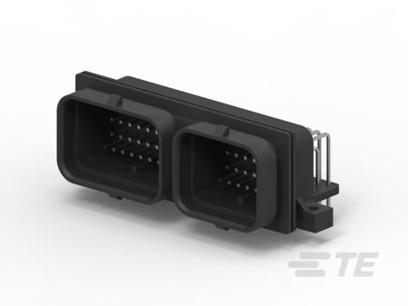 3-6437285-2 TE Connectivity, SUPERSEAL Right Angle 60 Way PCB Mount Header for use with Wire To Board