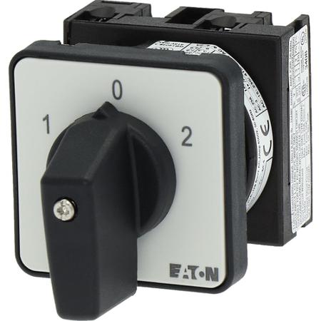 012742-T0-1-8210-E Eaton, SPST 3 Position 60° Changeover Switch, 690 V ac, 20 A, Rotary Knob Actuator