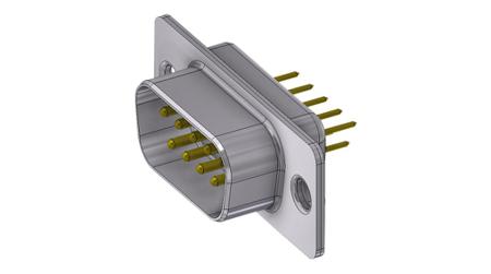 DT09PY/2 Deltron Connectors DT 9 Way D-sub Connector Plug, 2.74mm Pitch, with Screw Locks