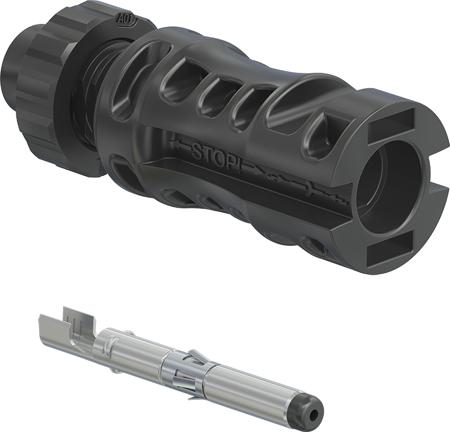 32-0345P0001 Staubli MC4-Evo 2 Series, Male, Panel Mount Solar Connector, Cable CSA, 2.5mm², Rated At 32A, 1.5 kV PV-ADS4