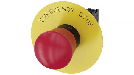3SU1100-1HB20-1CG0 Siemens SIRIUS ACT, Red, Turn to Unlatch 40mm Mushroom Head Emergency Button
