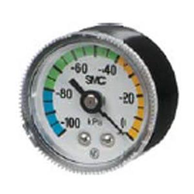 GZ46-K2K-01 SMC R 1/8 Analogue Pressure Gauge 200kPa Panel 43mm Outside Diameter