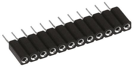 801-87-008-40-001191 8 Way Preci-Dip Right Angle SMT 2.54mm SIL Socket, Solder, 3A 100 V ac, 150 V dc