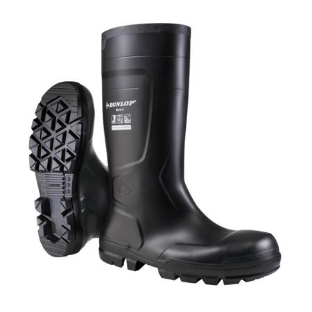 NB2HD01-44 Dunlop WORK-IT FULL SAFETY Black Steel Toe Capped Unisex Safety Boots, UK 10, EU 44