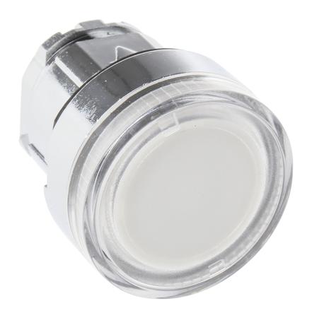 ZB4BW37 Schneider Electric Harmony XB4 Series White Illuminated Spring Return Push Button Head, 22mm Cutout, IP66, IP67, IP69K