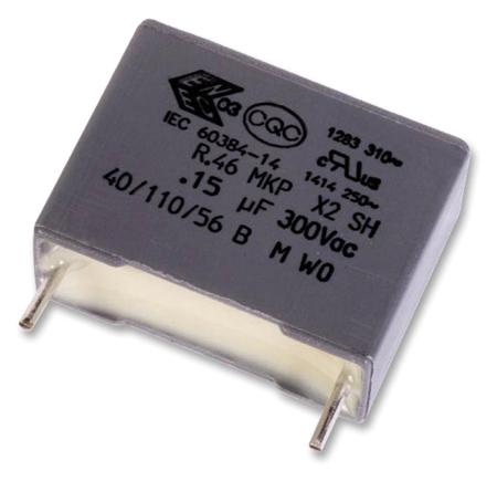 R463R433050M2K KEMET R46 Metallised Polypropylene Film Capacitor, 310V ac, ±10%, 3.3μF, Through Hole