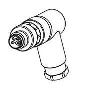 2120955-1 TE Connectivity, 3 Pole Right Angle Cable Mount Connector Socket, IP67, Male Contacts, Quick Connect Mating