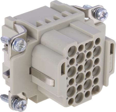 09160243101 HARTING Heavy Duty Power Connector Insert, 10A, Female, Han DD Series, 24 Contacts