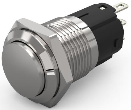 82-4161.1000 EAO 82 Series Push Button Switch, Momentary, Panel Mount, 16mm Cutout, SPDT, 240V, IP65, IP67