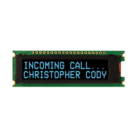 NHD-0216CW-AB3 NEWHAVEN DISPLAY INTERNATIONAL Blue OLED Display I2C, Parallel, SPI Interface