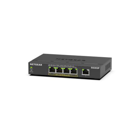 GS305P-300EUS Netgear , Unmanaged 5 Port Ethernet Switch With PoE