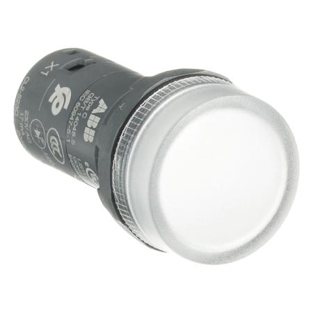1SFA619403R5238  CL2-523C ABB, Panel Mount Clear LED Pilot Light, 22mm Cutout, Round, 230V ac