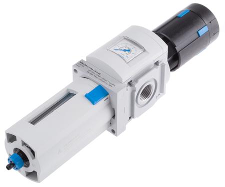 MS6-LFR-1/2-D6-CRV-AS Festo MS6-LFR Polycarbonate Filter Regulator, 5μm, G 1/2, Automatic, 12 bar, 529178