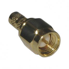 132195 Amphenol RF, Plug Cable Mount SMA Connector, 50Ω, Crimp Termination, Straight Body
