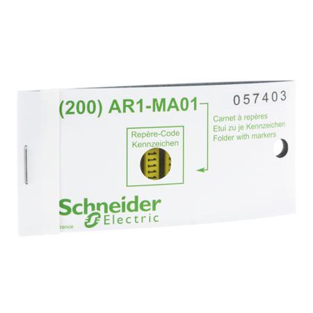 AR1MB01S Schneider Electric Linergy DZ5 Clip On Cable Marker, Yellow, Pre-printed "S", for Cable End,