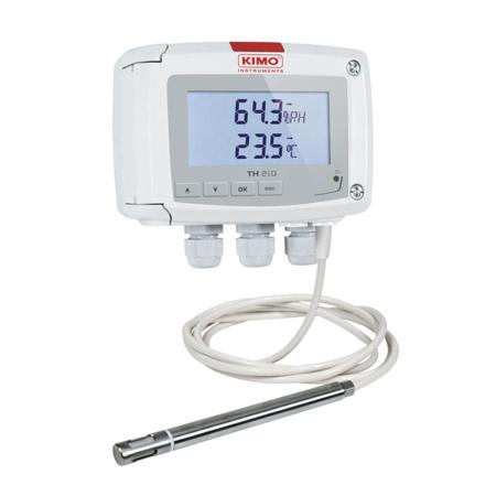 TH210-BODP150-R KIMO TH210 Fixed Hygrometer, ±1.5 %RH Accuracy, +100°C Max, 100%RH Max, UKAS Calibration