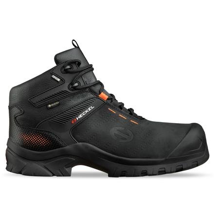 6764348 Heckel 67643 Black Non Metallic Toe Capped Unisex Safety Boot, UK 13, EU 48