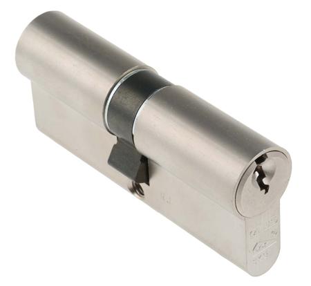 4003318541612 Abus Brass Dull Matt Brass, Nickel Pearl Finish Euro Cylinder Lock, 35 x 35mm