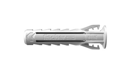568006 Fischer Fixings Grey Nylon Wall Plug, 30mm Length, 6mm Fixing Hole Diameter