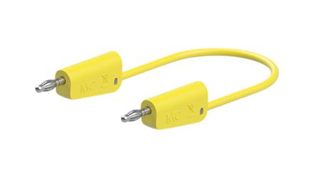 64-1030-07524 Staubli Test lead, 19A, 30 → 60V, Yellow, 75cm Lead Length