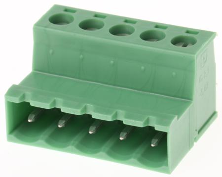 1786200 Phoenix Contact, 5.08mm Pitch, CLASSIC COMBICON IC, 5 Way, , Pluggable Terminal Block, Inverted Plug, Cable Mount,