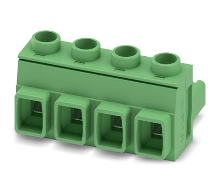 1714294 Phoenix Contact, 7.62mm Pitch, GMSTB 2.5 HCV/ 4-ST-7.62, 4 Way, , Pluggable Terminal Block, Plug, Cable Mount, Screw